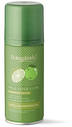 Bottega Verde - Shampoo Secco Mela Verde e Lime, 100 ml, per Capelli da Rinfrescare, Azione Purificante, Non Lascia Residui e Non Secca la Chioma, con Estratto di Mela Verde e Lime