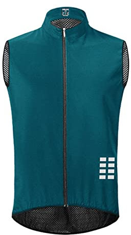 Celucke Fahrradweste Herren Leicht Mesh-Futter Innen Atmungsaktive Sportweste Sommer ärmellose Weste Softshell Laufweste Reflektoren Windweste Fur Cross Country Motorrad Mountainbike Reitweste