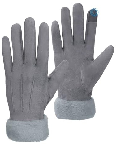 Becellen Guantes Mujer Invierno, Guantes Resistentes Viento Termicos Pantalla Tactiles para Niña Madre Hija Novia