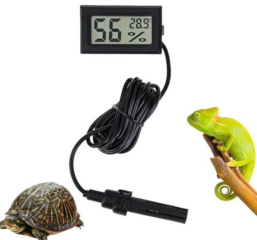 Sensor de higrómetro de temperatura – Termómetro digital doméstico, monitor de humedad interior y exterior | Medidor de temperatura con cable preciso, higrómetro multifuncional para invernadero, bur