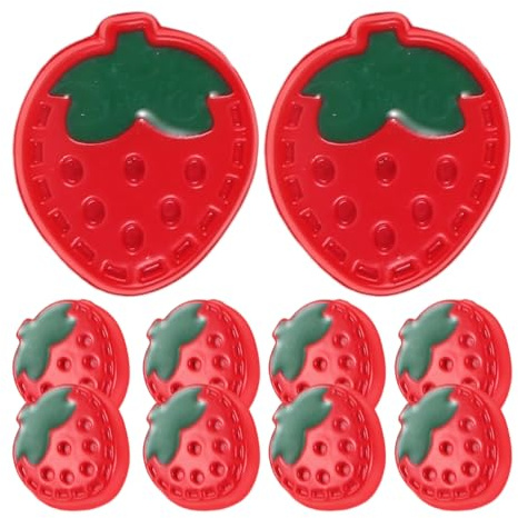 SEWACC 1 Satz Kinderknöpfe Kinder Knöpfe Erdbeer- Erdbeermuster Kunsthandwerk Kinderkleidung Dekoration Diy-bekleidungszubehör Bunte Kunststoffharz Rot 10st