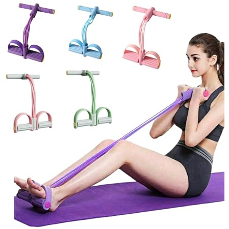 Corde de tension multifonctionnelle, bande de résistance à la pédale à 6 tubes, bande de traction élastique, corde de tension de yoga, pour ventre/taille/bras/jambe, étirement, entraînement