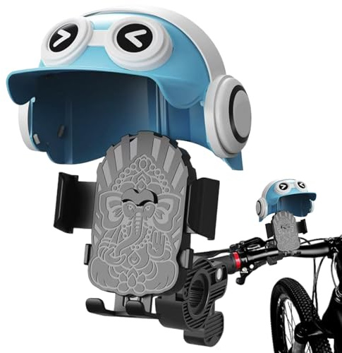 Sionhiuo Soporte para teléfono móvil para bicicleta con parasol, soporte para teléfono móvil para bicicleta con compatibilidad con casco, accesorios de bicicleta para videotelefonía, navegación GPS