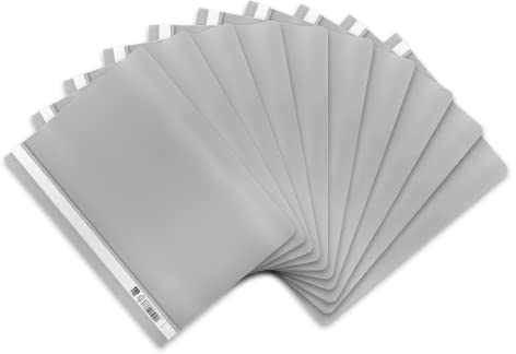 Oxford Schnellhefter A4, aus Kunststoff, grau, 10 Stück