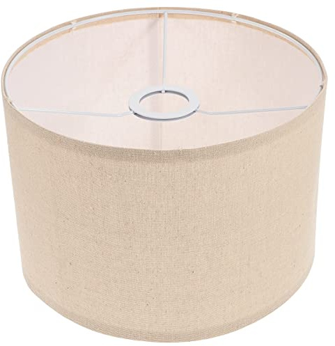 CALLARON Leinen Lampenschirm Trommel Lampenschirme Einfacher Stoff Faltbarer Für Zu Hause (Beige)