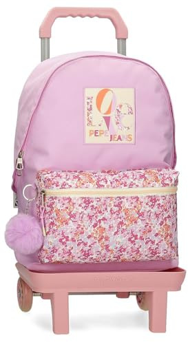 Pepe Jeans Sandra Mochila Escolar, Rosa, 31x42x17,5 cms