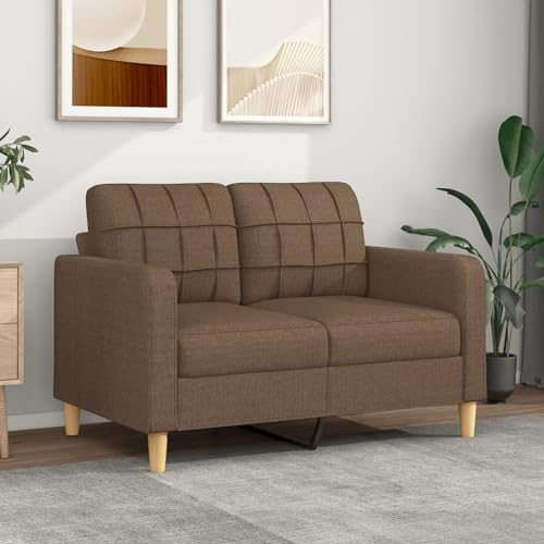 LAPOOH 2-sits soffa i brunt tyg 120 cm, vardagsrumssoffor, relaxsoffa, vardagsrumsdekoration, vardagsrumsmöbler 359086