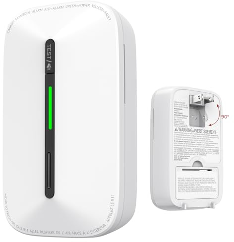 Siterlink Carbon Monoxide Detectors Plug in,10 Year Replaceable Battery