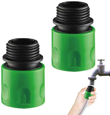 Connecteur femelle de tuyau de jardin - Raccord de connexion rapide, adaptateur en laiton massif de 3/4 pouces | Coupleur de tuyaux de jardin Easy Connect, extrémité du tuyau fileté féminin, connecteu