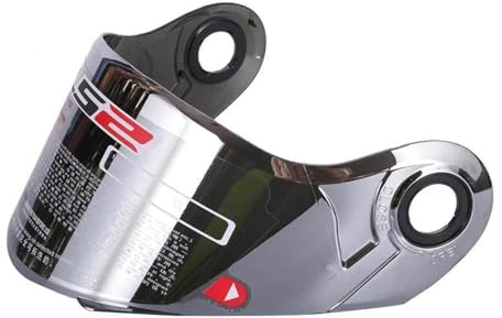 Moto Visière de Casque de Moto Rabattable LS2 FF370, Compatible avec Les Casques LS2 FF394 FF325 (FF370 Gold)(Ff370 Silver)