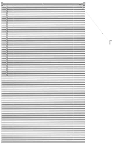 vidaXL Persiana para Ventana con Cortinas Manual Plateado Aluminio, Cortinas Modernas para Sala, Ajustables, Resistentes, Verticales para la Privacidad y Decoración del Hogar