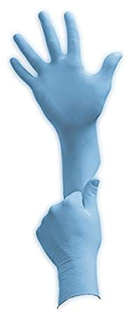 Ansell Touch n Tuff 92-675 Disposable Nitrile Gloves Chemical Protection, Latex-Free, Powder-Free Glove for Food Preparation, Mechanics or DIY Applications, Blue, Size Extra Large, Box of 100 Gloves