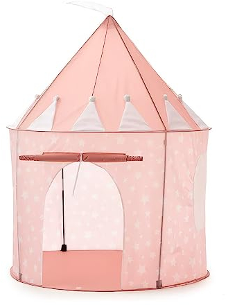 RELSY Carpas emergentes para niños, Carpa de Juegos para Juegos de Aventuras en Interiores y Exteriores, Carpa para niños con patrón de Estrellas Rosa, Castillo para niños y niñas y Carpa de Princesa