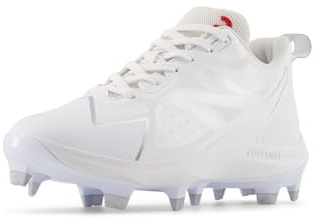 New Balance FuelCell Romero Duo V2 - Tenis de béisbol Moldeados de TPU Unisex para niños, Blanco/Plateado metálico, 7 Big Kid