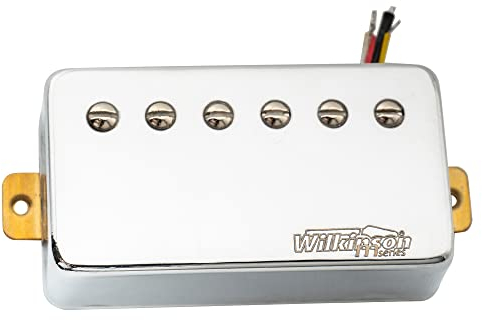 Wilkinson Vintage Alnico 5 PAF Style Humbucker Pickup Hals Tonabnehmer für Les Paul Style E-Gitarre, Chrom