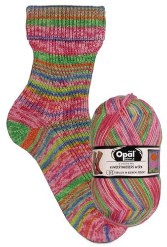 Opal - Opal Nach Hundertwasser Edición 4051-563 (425m) 4-Capas Duradero Calcetín Hilado - 1x100g