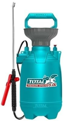 TOTAL - Pulvérisateur à Pression - Sulfateuse Manuelle - 5 litres - 2,5 Bar - Fonction Verrouillage - Pompe en Aluminium - Idéal pour Les travaux de Jardinage