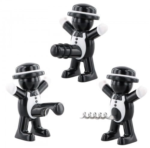 L'esclusivo Set da 3 Pezzi Apribottiglie di Vino Cavatappi, Nuova Moda per Gli Amanti del Vino, Divertente ed Unico Cavatappi per Birra, Il Regalo Perfetto per Lui