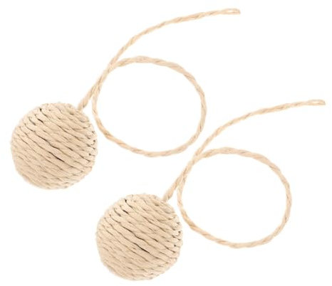 UKCOCO 2pcs Cat Tree Post Replacement Ball Scratch Toy for Cats Bouncy Ball Indoor