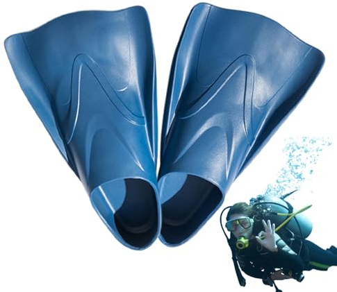 Derwrtup Palmes de natation - Courtes - Antidérapantes - Pour entraînement quotidien, compétition, course