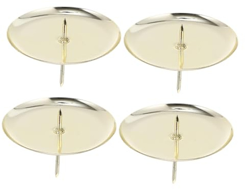 VICASKY 4 pezzi Portacandele in Metallo Dorato Supporto Tealight Resistenti e Compatti per Decorazioni Natalizie Feste Tavola e Matrimoni Design Elegante e Pratico per Interni