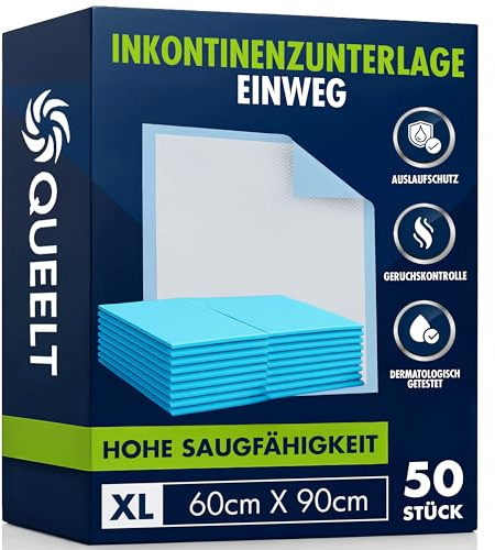 Empapadores Desechables para incontinencia 50 Unidades – Formato XL 60 × 90 cm, empapadores absorbentes con protección antifugas