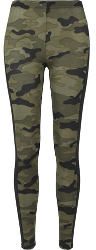 Urban Classics Ladies Camo Stripe Leggings Donna Leggings Mimetico Bosco/Nero XXL
