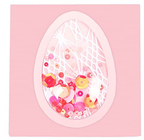 Sizzix Cupole Shaker 3D 664336, Uovo/Palloncino, 7.6 x 5.1cm (2 x 3),6 PZ, Taglia unica