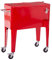 LOLAhome Nevera Porta Hielo para Barbacoa de Acero de 56 litros (Rojo)