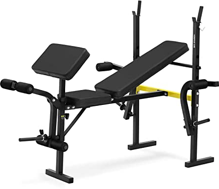 Gymrex GR-TB 51 Multifunktionshantelbank bis 100 kg belastbar verstellbar Hantelbank Trainingsbank Schrägbank