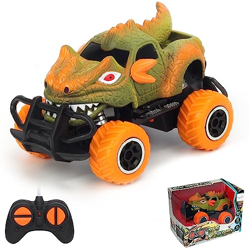 Pup Go 2.4GHz Dinosaur Remote Control Monster Truck for Kids, My First Radio Controlled Car for Toddler, Fast Mini Off Road RC Toy Car, Christmas Birthday Gift Age 3 4 5 6 7 8 Years Old Boys