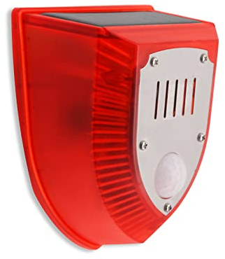 ThreeH Solare Sicherheit Alarm Lichter Wireless Outdoor Motion Sensor LED Flutlicht mit Sirene und Strobe Alarm für Haus Garage Terrasse Garten Schutz