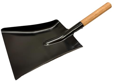 EDS Heavy Duty Shovel for Digging with Wooden Handle Metal Steel Fireplace Coal Ash Shovel for Landscaping, Gardening, Construction, Snow Shoveling and Yard Work Garden Tools (SHOVEL)