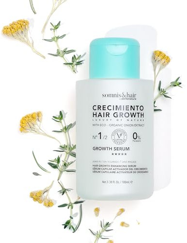 somnis&hair - Siero Capillare per la Crescita dei Capelli - Stimola la Crescita e Riduce la Caduta - Rinforza e Previene la Rottura - Senza Parabeni - Vegano - 100 ml