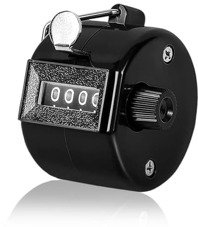 LICQIC 4-digit Clicker Counter, Handheld Counters, Tally Counter, for Counting, Scoring, Knitting, Golf (Black)