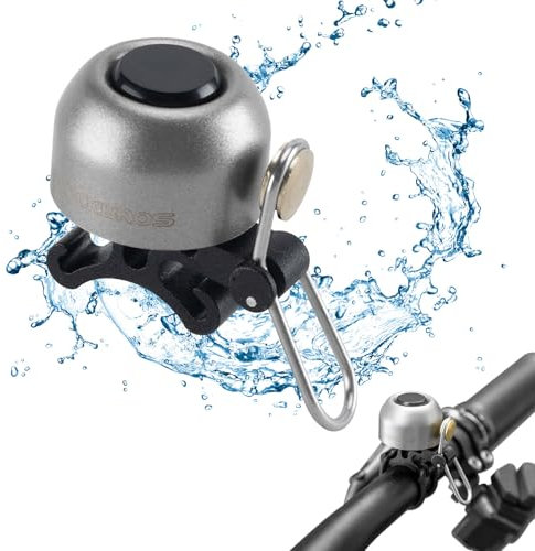 ROCKBROS Sonnette Vélo 100dB Aluminium Guidon Universelle Titane