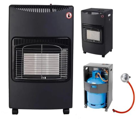 Portable Calor Gas Heater with Infrared Ceramic Burner – 4200W, 3 Power Settings (1500W/2750W/4200W), Oxygen Depletion Sensor, Flame Failure Protection, Tip-Over Switch & Foldable Base for Easy Storag