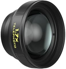 Freewell 1.7x Telephoto Lens for iPhone, Samsung,17mm Threaded Premium Portrait and Wildlife Lens