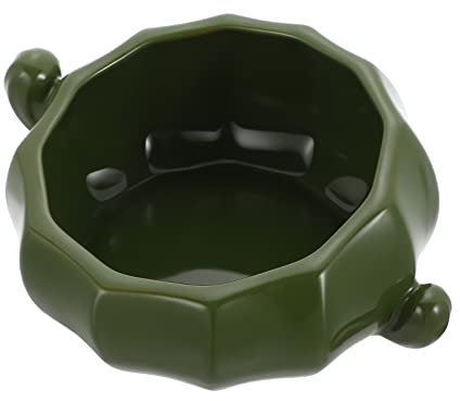 POPETPOP Keramikschale Träger Hase Futterspender Für Katzen Spenderbehälter Hundekiste Wassernapf Häschen-Feeder Guinea Fütterung Halter Kaninchen Einstreu Für Hamster Käfig Green