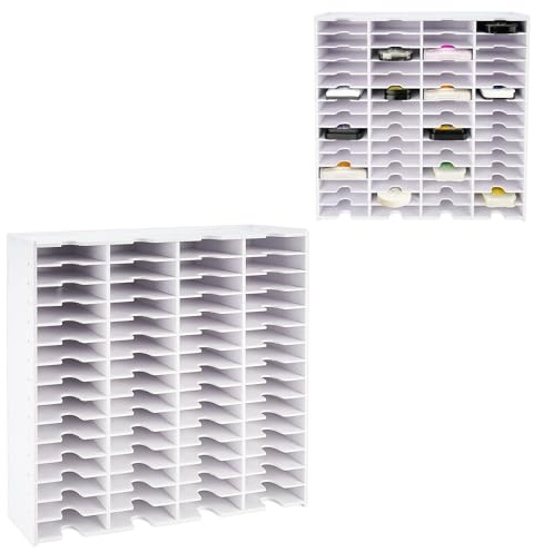 Yrangee 60 Gitter Stempelkissenhalter Ink Pad Tray Organizer Rack Aufbewahrungsbox Für Stempelkissen Aufbewahrungsorganizer Stempelkissen Weißer Stempelkissen Organizerhalter Für Den Schreibtisch