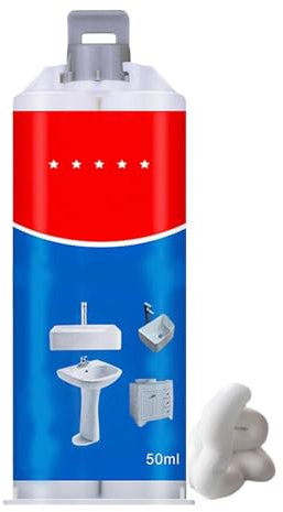 Reparación Pequeños Agujeros Baldosa Cerámica – Pasta Reparación Baldosas | Kit Reparación Baldosas y Bañera | Capacidad 50ml, Perfecto para Porcelana Fibra de Vidrio Piedra, Relleno Grietas Bañera