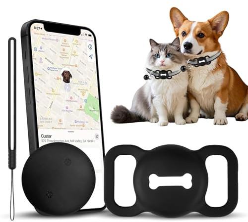 Cat Tracker, Pet GPS Tracker for Cats Dog with No Monthly Fees, Compatible with iOS/Android, Real-Time Worldwide Location Tracking, Mini GPS Tracker Device for Luggage Kitten Puppy