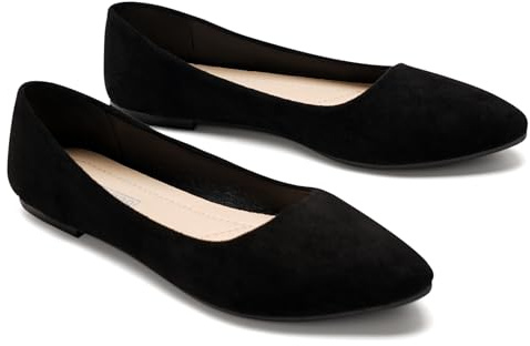 GLAMORA Bailarinas Planas para Mujer Elegantes y cómodas Tipo mocasín con Punta Fina y Suela Antideslizante, Ideales para Boda, comunión, Oficina, Trabajo o Uso Diario Urbano y Formal