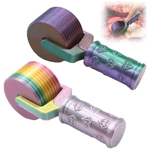 YOUYIKE Diamond Painting Roller Presswerkzeug，2 Pack Diamant-Malrolle,Diamant Painting zubehör,Kunstwerkzeug Tragbar Aus Leichtem PP für Komfortable Handhabung (Rosa und Grün)