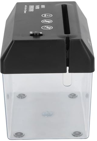 Aramox Mini Pappersförstörare USB Elektrisk Stationär Dokumentförstörare Strip Cut 3,5 Mm A6 Kapacitet för 2 med Omvänd Strömbrytare för Kontorsbruk Hemma