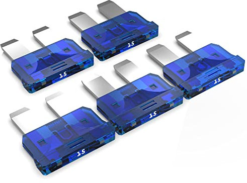 AUPROTEC Fusibles à lames Standard ATO 1A - 40A fusible enfichable d'automobile choix: 15A ampère turquoise, 5 pièces