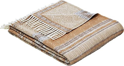 Erwin Müller Plaid Sovana Baumwollmischung beige Größe 150x200 cm