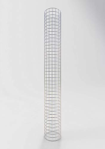 GABIONA Gabionkolonn rund varmförzinkad, 27 cm diameter, 200 cm höjd, maskstorlek 5 cm x 5 cm