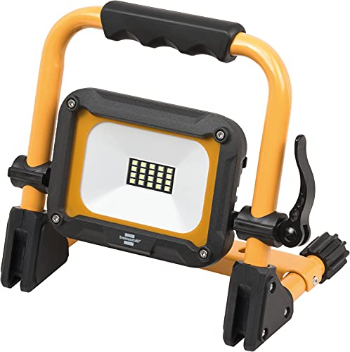 Brennenstuhl Projecteur LED JARO 1010 MA rechargeable 10W pour une utilisation en extérieur IP54 (port USB-C, 3 modes d'éclairage, 12h max. d'autonomie, 1100lm, 6500K) Jaune/Noir