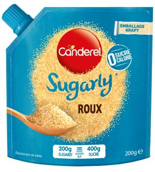 Canderel Sugarly Roux - Zéro Calorie, Alternative au sucre roux - Édulcorant | 200g
